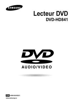 Samsung DVD-HD841 Manuel utilisateur