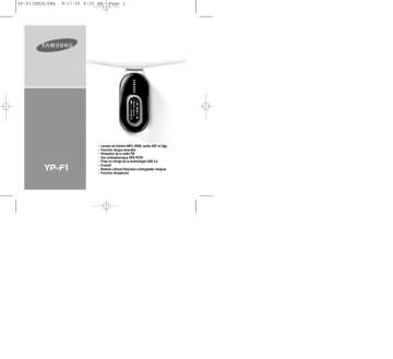 Samsung YP-F1ZW Manuel utilisateur | Fixfr