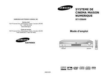 Samsung HT-DB600 Manuel utilisateur | Fixfr