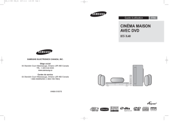 Samsung HT-X40 Manuel utilisateur | Fixfr