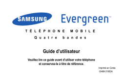 Samsung SGH-A667T Manuel utilisateur