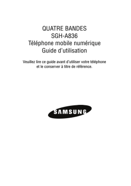 Samsung SGH-A836 Manuel utilisateur