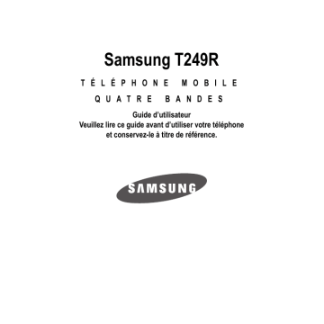Samsung SGH-T249R Manuel utilisateur | Fixfr