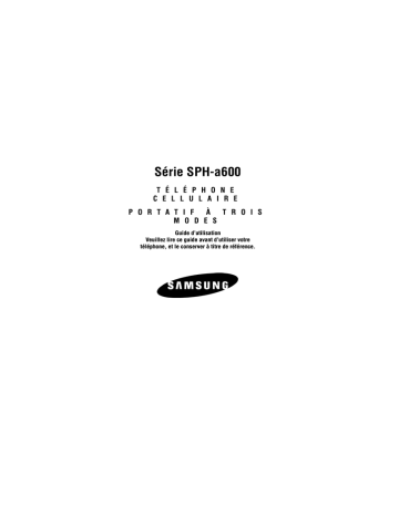 Samsung SPH-A600B Manuel utilisateur | Fixfr