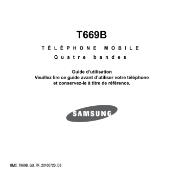 Samsung SGH-T669B Manuel utilisateur | Fixfr