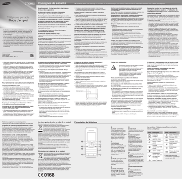 Samsung GT-E1182 Manuel utilisateur | Fixfr