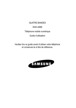 Samsung SGH-A886 Manuel utilisateur