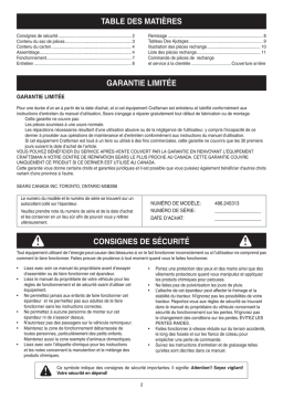 Craftsman Tow-Behind Sprayer Manuel utilisateur
