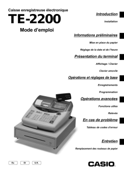 Casio TE-2200 Mode d'emploi