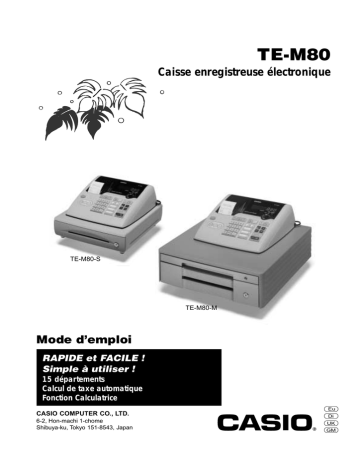 Manuel utilisateur | Casio TE-M80 Mode d'emploi | Fixfr