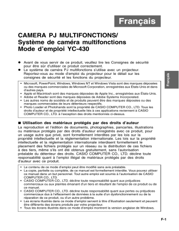 Manuel utilisateur | Casio YC-430 Mode d'emploi | Fixfr