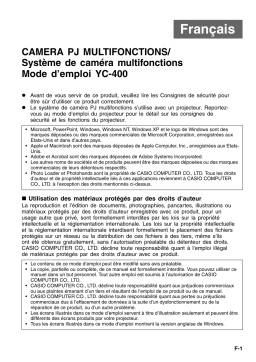 Casio YC-400 Mode d'emploi