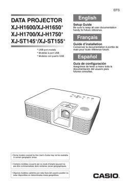 Casio XJ-H1600, XJ-H1650, XJ-H1700, XJ-H1750, XJ-ST145, XJ-ST155 Manuel utilisateur