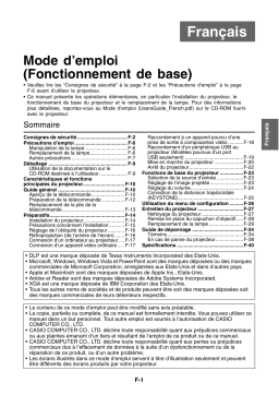 Casio XJ-S33, XJ-S38, XJ-S43, XJ-S48, XJ-S53, XJ-S58, XJ-S63, XJ-S68 Manuel utilisateur