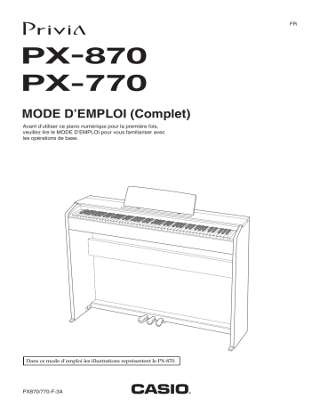 Casio PX-770 Manuel utilisateur | Fixfr