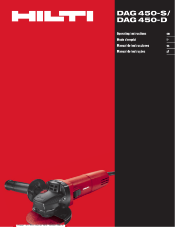 Mode d'emploi | Hilti DAG 450-S Manuel utilisateur | Fixfr