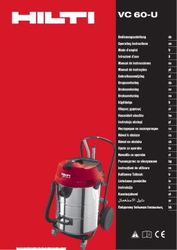 Hilti VC 60-U Manuel utilisateur