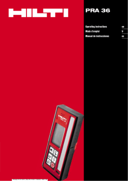 Hilti PRA 36 Manuel utilisateur