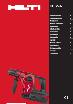 Hilti TE 7-A Manuel utilisateur