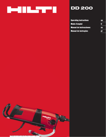 Mode d'emploi | Hilti DD 200 Manuel utilisateur | Fixfr