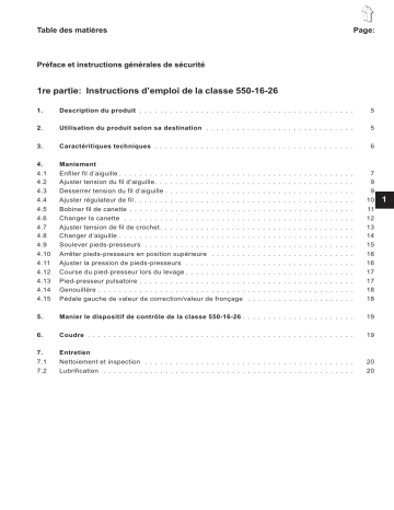 Mode d'emploi | Duerkopp Adler 550-16-26 Operating instrustions | Fixfr