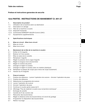 Mode d'emploi | Duerkopp Adler 841-27 Operating instrustions | Fixfr