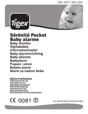 Mode d'emploi | Tigex Baby Alarm Advance Pocket Operating instrustions | Fixfr