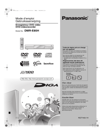 Mode d'emploi | Panasonic DMRE85HEG Operating instrustions | Fixfr