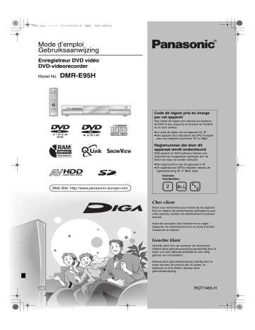 DMRE95HEG | Mode d'emploi | Panasonic DMRE95H Operating instrustions | Fixfr