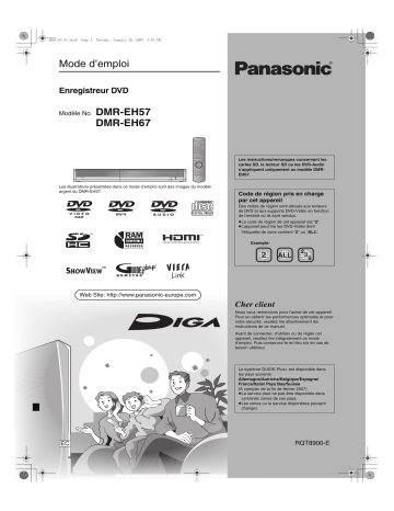 DMREH57 | Mode d'emploi | Panasonic DMREH67 Operating instrustions | Fixfr