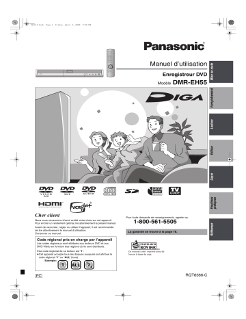 Mode d'emploi | Panasonic DMREH55 Operating instrustions | Fixfr