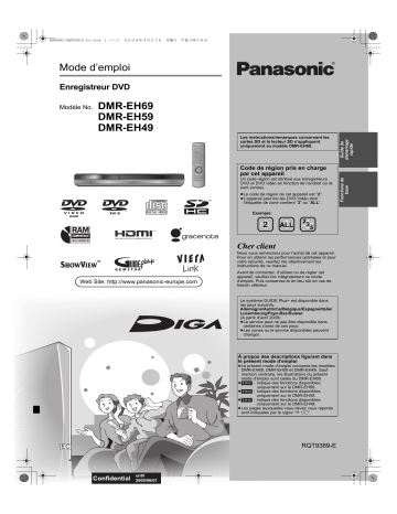 Mode d'emploi | Panasonic DMREH69 Operating instrustions | Fixfr