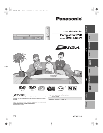 Mode d'emploi | Panasonic DMRES40V Operating instrustions | Fixfr