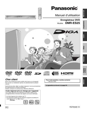 Mode d'emploi | Panasonic DMRES25 Operating instrustions | Fixfr