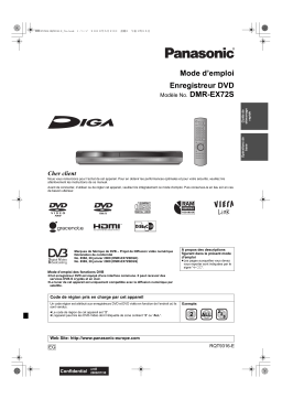 Panasonic DMREX72S Operating instrustions