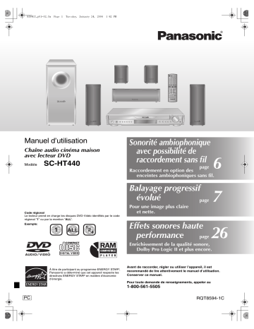Mode d'emploi | Panasonic SCHT440 Operating instrustions | Fixfr