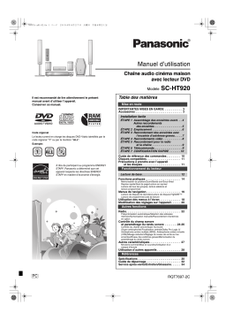 Panasonic SCHT920 Operating instrustions