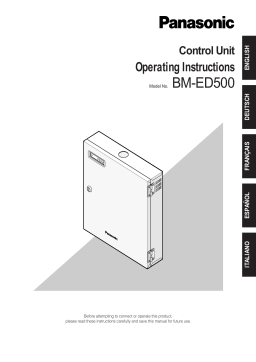 Panasonic BMED500 Operating instrustions