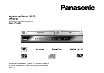Mode d'emploi | Panasonic NVVP30 Operating instrustions | Fixfr