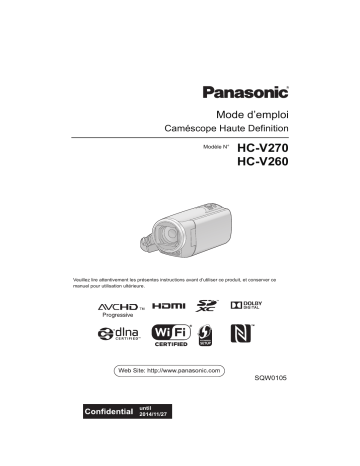 HCV270EF | Mode d'emploi | Panasonic HCV270EG Operating instrustions | Fixfr