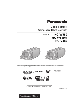 HCW580EF | HCV380EG | HCV380EF | Mode d'emploi | Panasonic HCW580EG Operating instrustions | Fixfr