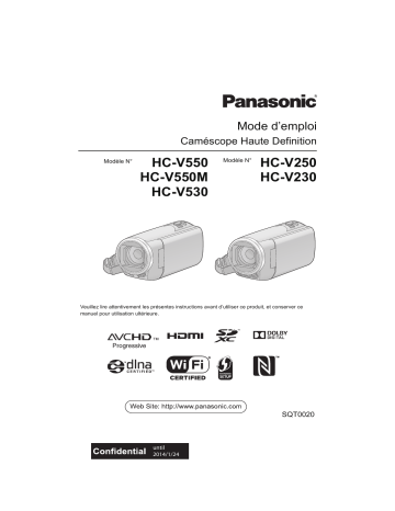 HCV250EG | HCV250EF | HCV550EF | Mode d'emploi | Panasonic HCV550EG Operating instrustions | Fixfr