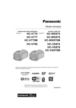 Panasonic HCVX870MEG Operating instrustions