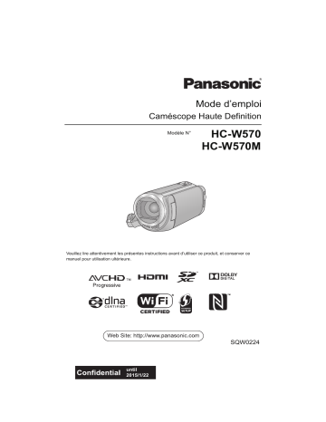 HCW570EF | Mode d'emploi | Panasonic HCW570EG Operating instrustions | Fixfr