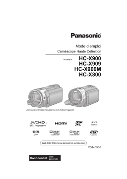 Panasonic HCX800EF Operating instrustions