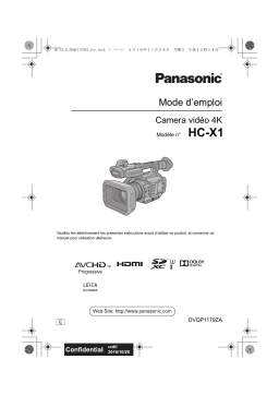 Panasonic HCX1E Operating instrustions