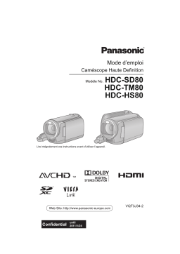 Panasonic HDCHS80EF Operating instrustions