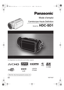 Panasonic HDCSD1 Operating instrustions