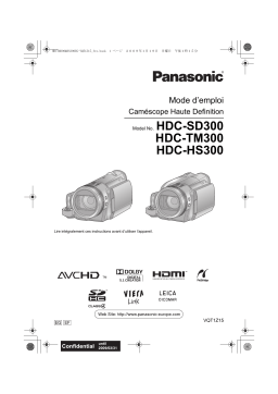 Panasonic HDCSD300 Operating instrustions