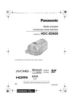 Panasonic HDCSD600EF Operating instrustions